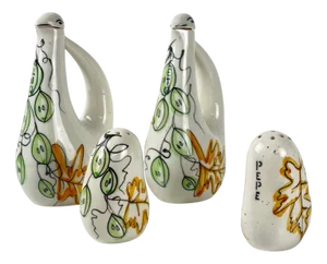 Oil, Vinegar, Salt and Pepper Set, Italy, 1950s, Set of 4