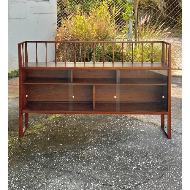 Mid-Century Modern Mid Century Modern Highboy Console Display Shelf | by Stanley Furniture For Sale - Image 3 of 11