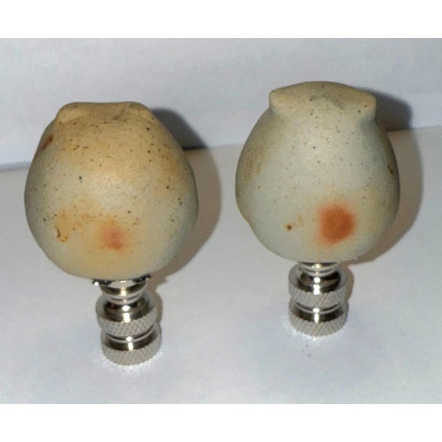 Add a bit of style and fun to your lamps with this adorable pair of vintage ceramic owl finials Vintage ceramic owls...