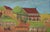 'Rural Landscape With Horse and Buggy, 1916', American School, Antique Americana, Folk Art, Naive, Oil For Sale