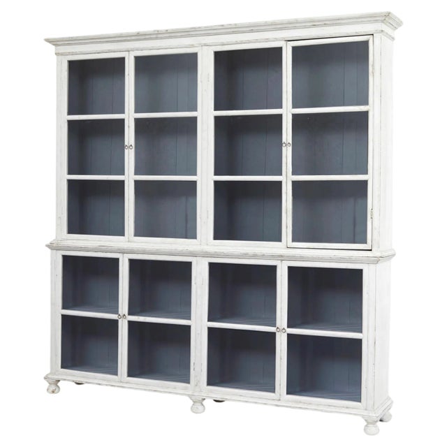 19th Century Painted Glazed Cabinet, 1890s For Sale