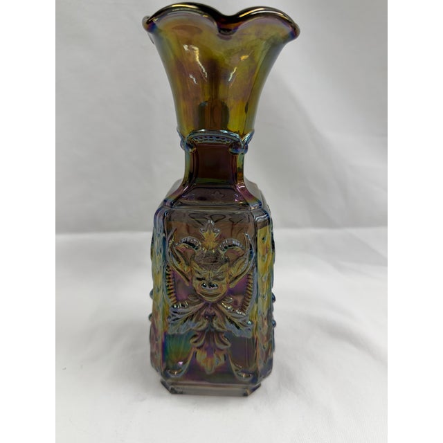 Early 20th Century Imperial Carnival Iridescent Mephistopheles Devil Vase For Sale - Image 6 of 11