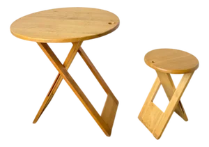 Vintage Dining Table and Stool Set by Adrian Reed, 1970s, Set of 2