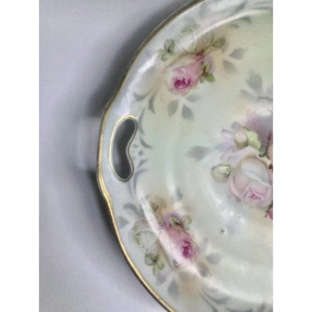 Circa 1910's Erdmann Schlegelmilch "Rose" Handled Serving Plate For Sale - Image 9 of 14