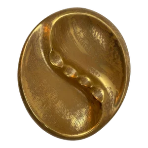 Vintage Stangl Hand-Painted Gold Oval Ashtray Dish Catchall 1960s