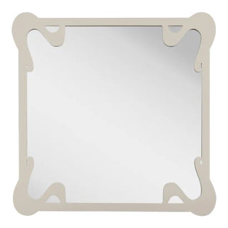 Fleur Home Carnival St. Roch Square Mirror in Useful Gray, 30x30 For Sale