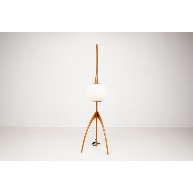 Contemporary Praying Mantis Floor Lamp from Rispal, France, 1950s For Sale - Image 3 of 17