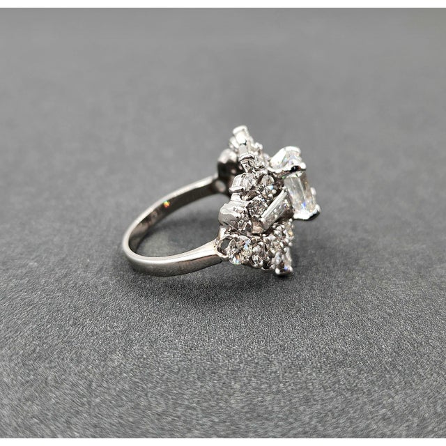 Metal 2.02 Ct Gia Certified Diamond Ring Size 7.5 For Sale - Image 7 of 10