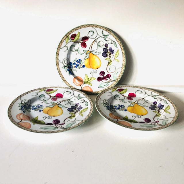 Ceramic Contemporary Dansk Umbrain Fruits Salad Plates S/3 For Sale - Image 7 of 7