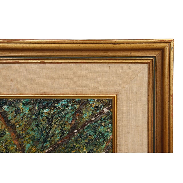 Late 20th Century 20th Century Impasto Forest Painting For Sale - Image 5 of 6