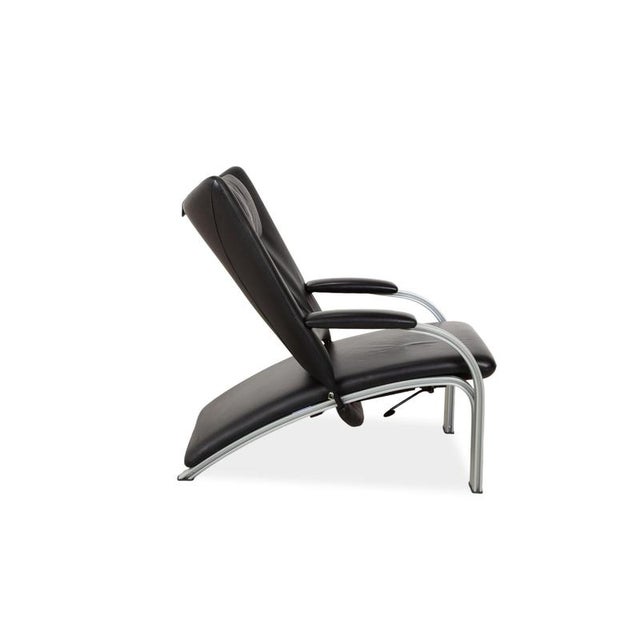 Wk Wohnen Spot 698 Leather Armchair Black Manual Function Sofa Couch For Sale - Image 13 of 14