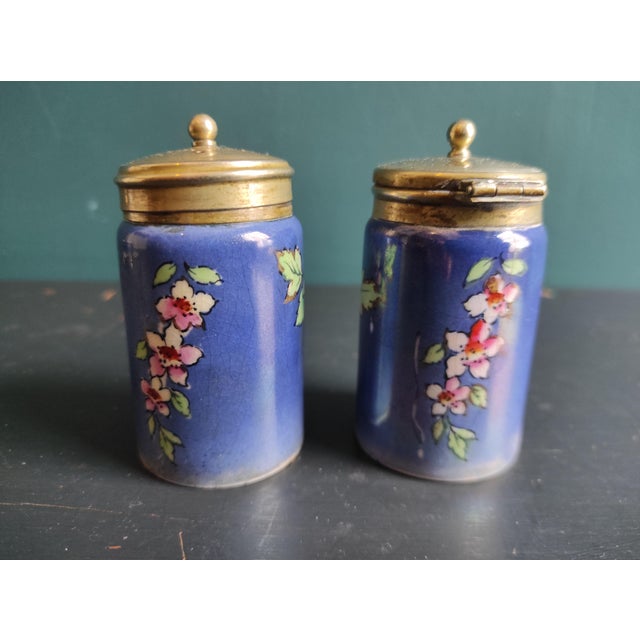 English Silver-Plated and Lusterware Cruet Set from John Turton & Co., Sheffield, 1920s, Set of 4 For Sale - Image 12 of 12