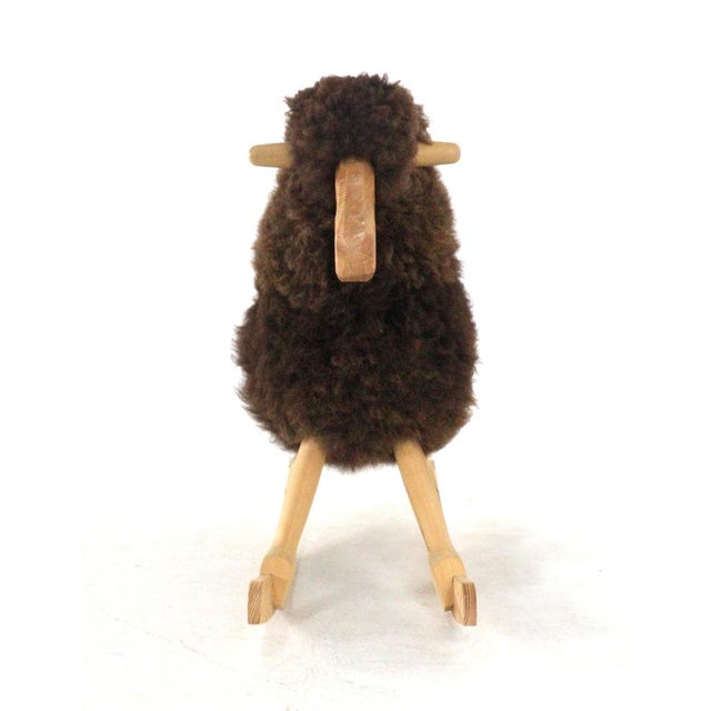 Swing Sheep in Wool from Povl Kjer, Denmark, 1980s For Sale - Image 6 of 14