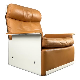 RZ62 High-Back Chair in Cinnamon-Colored Leather by Dieter Rams for Vitsœ, 1960s For Sale
