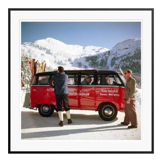 Toni Frissell 'Ski Bus' Archival Pigment Print Framed in Black For Sale