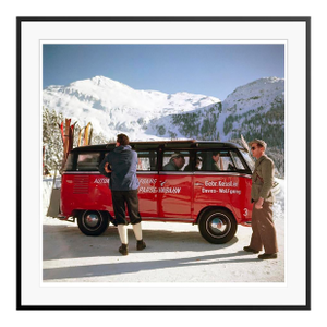 Toni Frissell 'Ski Bus' Archival Pigment Print Framed in Black