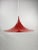 Red witch hat designed by Claus Bonderup and Torsten Thorup for Fog & Morup in 1967. The semi-pendant lamp has a beautiful...