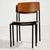 Teak chair on metal base from the 1970s. The chair is stackable, so it can also be a good choice for space saving. with...