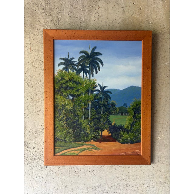 Vintage Caribbean Coastal Landscape Oil Painting, Signed For Sale In Miami - Image 6 of 8