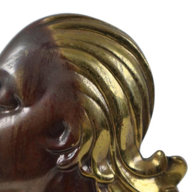 Bronze Art Deco Sculpture of a Woman on Marble, 1930s For Sale - Image 15 of 16