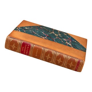 Rare Antique Victorian Leather Spine Book the Queen’s Empire Author Inscribed Illustrated India Travel History British Empire For Sale