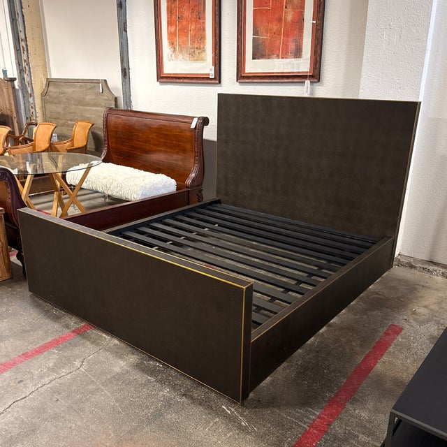 Contemporary California King Van Thiel & Co. For Restoration Hardware Smythson Platform Bed For Sale - Image 3 of 12
