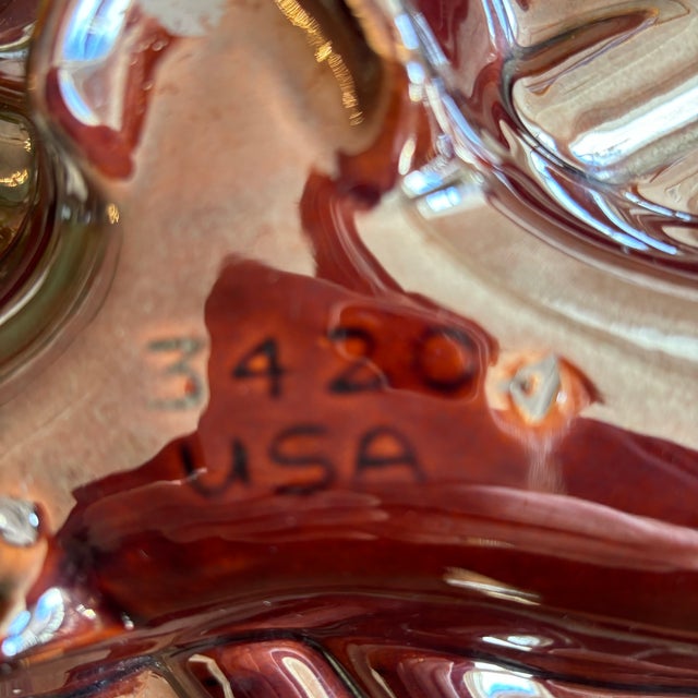 Vintage Mid-Century Modern Drip Glaze Ashtray / Catchall For Sale - Image 11 of 12