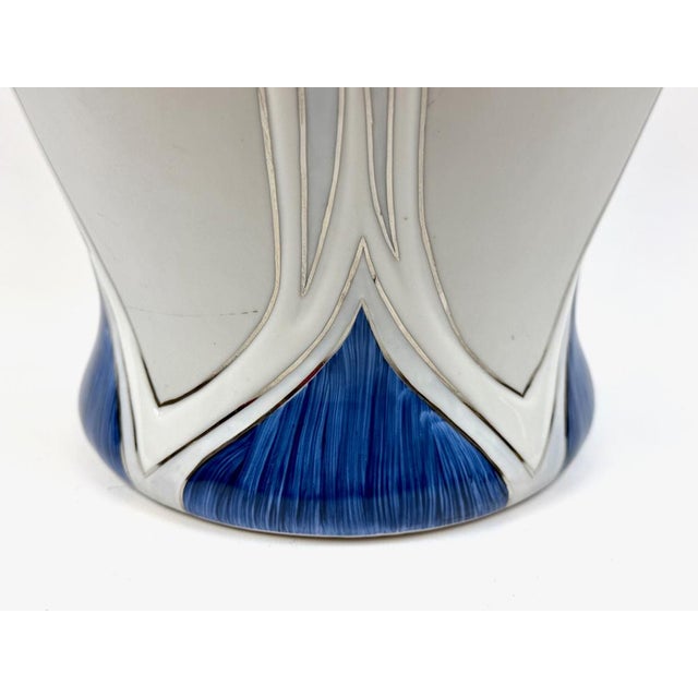 Jugendstill Iris Porcelain Vase by Nagel, 1900s For Sale - Image 5 of 13
