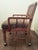 1970s Vintage Wheeled Cane Back Chair For Sale - Image 4 of 13