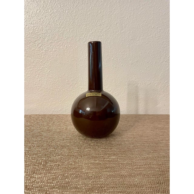 Ceramic 1970s Italian Brown Ceramic Bud Vase for Bretano’s For Sale - Image 7 of 7