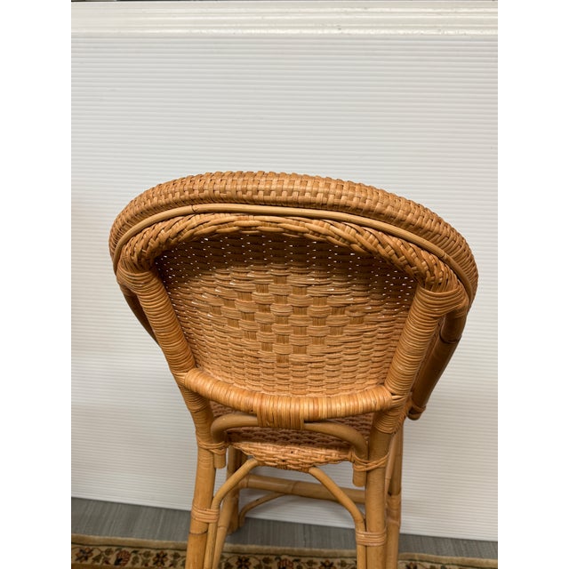 Serena & Lily Serena & Lily Sunwashed Rivera Rattan Counter Stools, Pair For Sale - Image 4 of 12