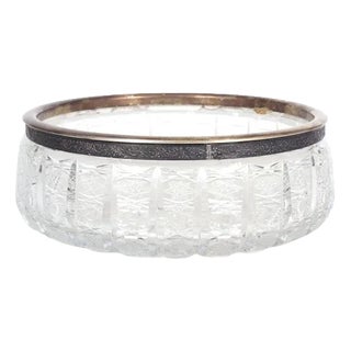 Crystal Fruit Utensil with Silver Finish For Sale