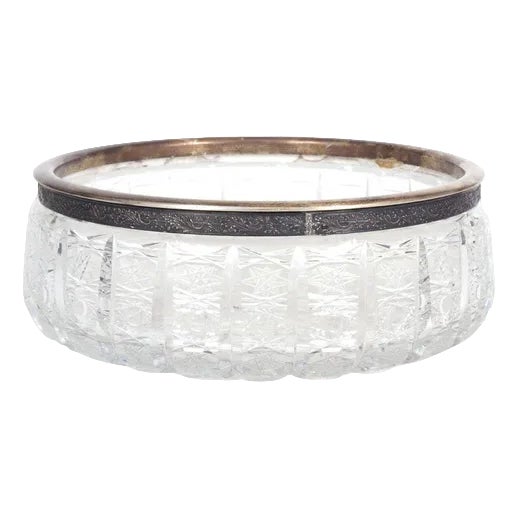 Crystal Fruit Utensil with Silver Finish For Sale