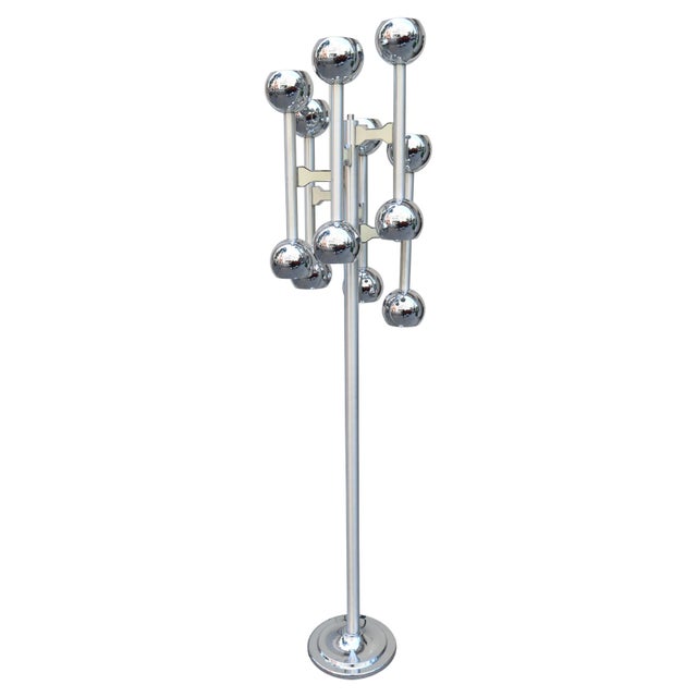 1970s Modernist 12 Light Floor Lamp For Sale - Image 4 of 8