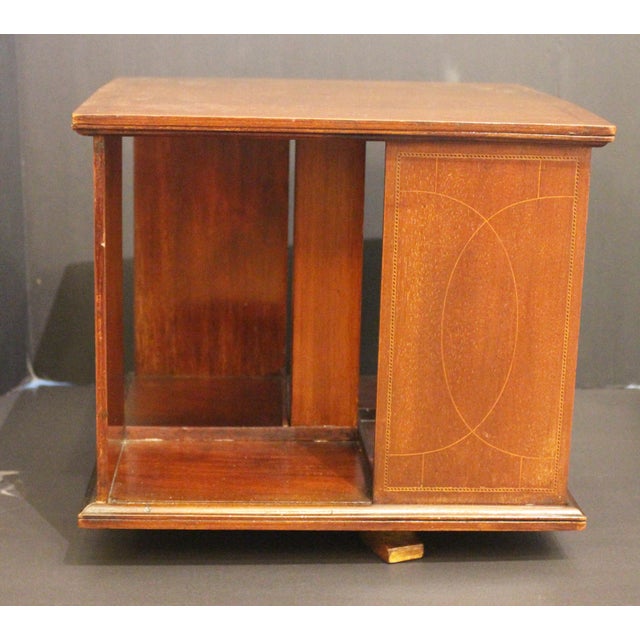 Early 20th Century Early 20th Century English Edwardian Period Tabletop Revolving Bookcase For Sale - Image 5 of 8