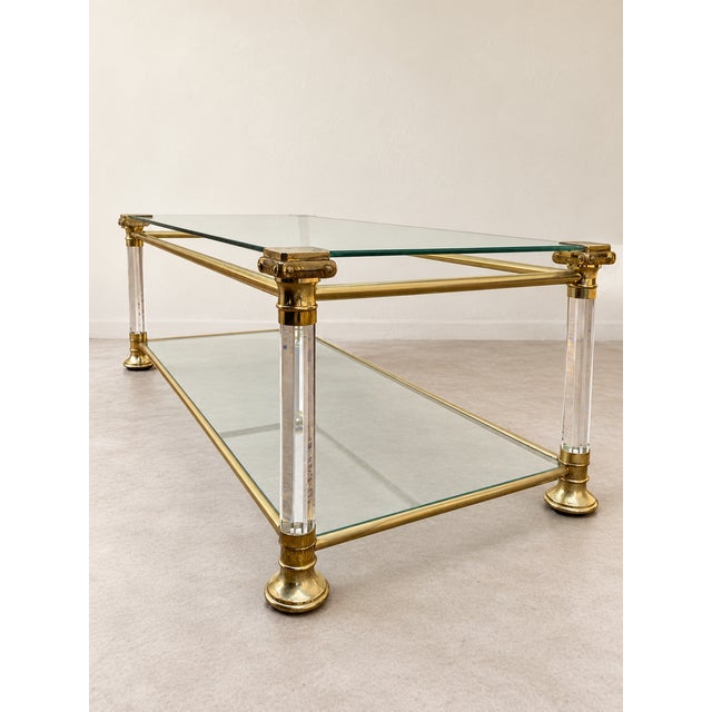 Vintage French Two-Tier Coffee Table, France, 1970s For Sale - Image 4 of 10