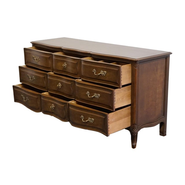 Henredon Furniture Custom Folio Two French Provincial 65" Triple Dresser 3-3400 For Sale - Image 10 of 15