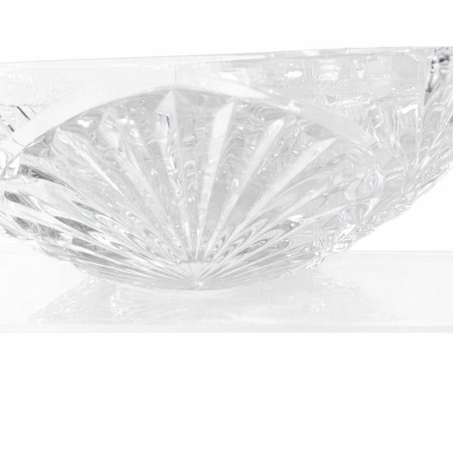 Mid 20th Century Vintage American Pressed Glass Basket Relish Candy/Dish W/Handle 7” X 3” X .45” For Sale - Image 5 of 5