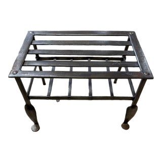 Vintage Hand-Forged Wrought Iron Fireplace Trivet / Kettle Stand For Sale