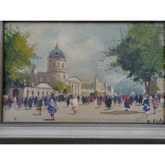 Antal Berkes, Impressionist Scenes, 1890s-1910s, Oil on Canvases, Set of 2 For Sale - Image 4 of 17