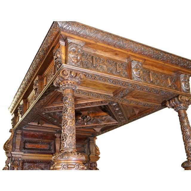 Brown Important Antique c.1600 Charles I Documented English Oak Tester Bed – Museum Quality – Hand Carved – Rare Royal Presentation For Sale - Image 8 of 18