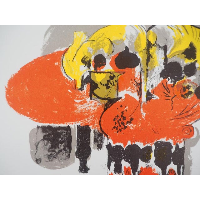 Graham Sutherland, Composition in Yellow and Red, Lithograph For Sale - Image 4 of 5