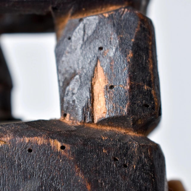 Early 20th Century Baule Seated Wood Figure Côte d'Ivoire For Sale - Image 14 of 15