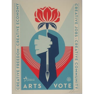 Shepard Fairey, Arts for vote, Lithograph For Sale
