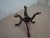 Folk Art Exceptional 1930s Hand‑Carved Rosewood Snake Tripod Stand W/Bone Inlay For Sale - Image 3 of 6
