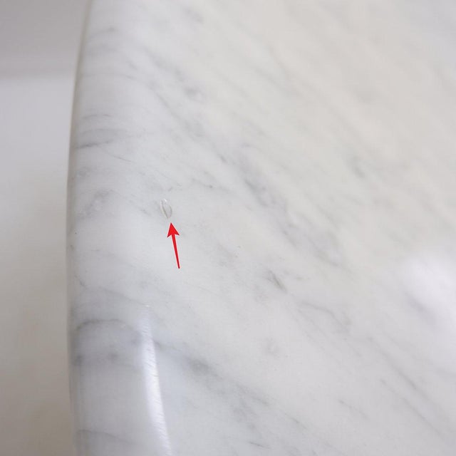 Gray Vintage Round Marble Dining Table, 1970s For Sale - Image 8 of 14