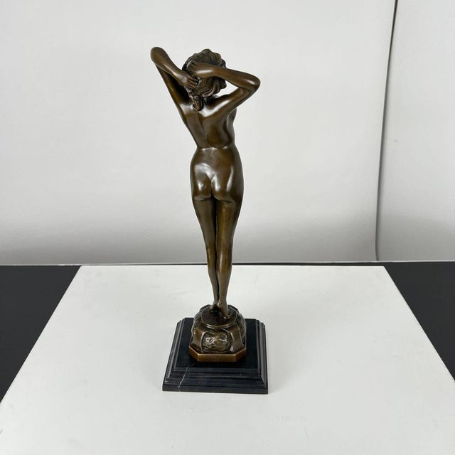Philips, Art Deco Sculpture of a Nude Woman, 20th Century, Bronze For Sale - Image 4 of 12