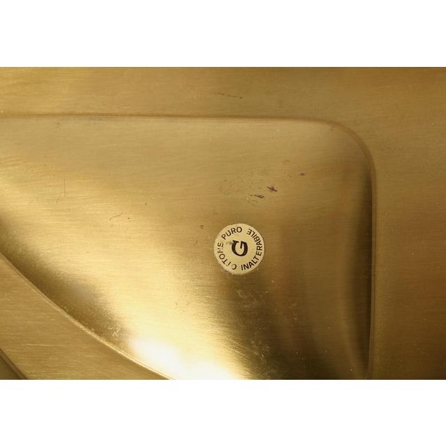 Italian Sculptural Brass Catchall or Centerpiece Tray, 1970s For Sale - Image 11 of 12