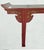 Vintage Chinoiserie Regency Style Red Lacquer Altar Console Table With Gold Leaf Cutput Accents For Sale In West Palm - Image 6 of 11
