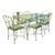 Vintage Wrought Iron Dining Table and Chairs For Sale